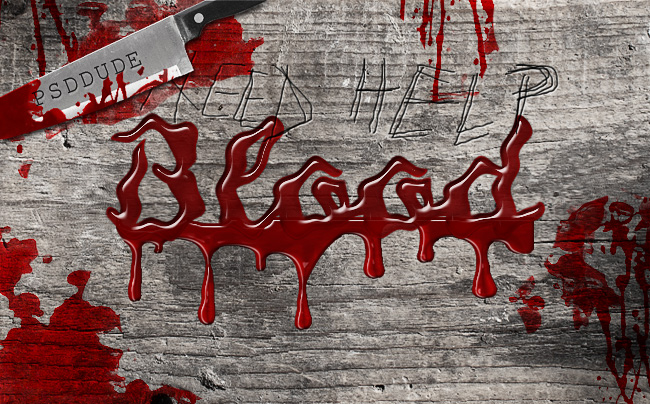 <b>Photoshop </b>Tutorial Dripping Blood Text Effect