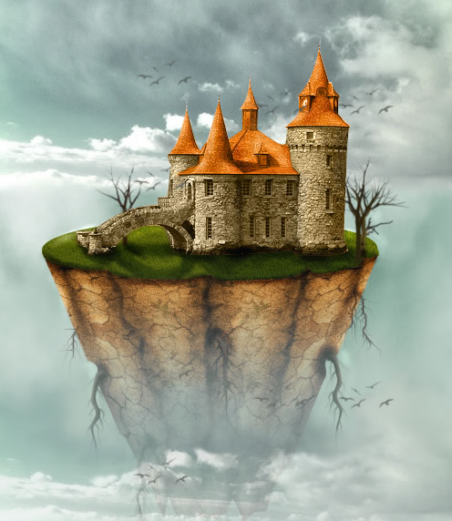 Floating Island Photoshop