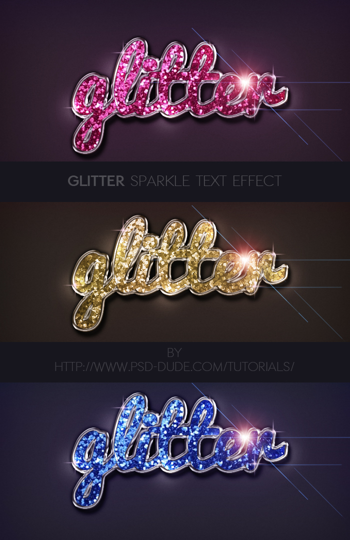 Glitter Sparkle Text Effect In Photoshop