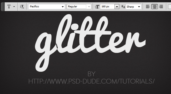 glitter text photoshop layer