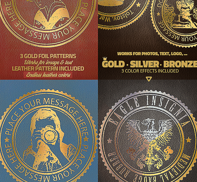 gold foil style photoshop