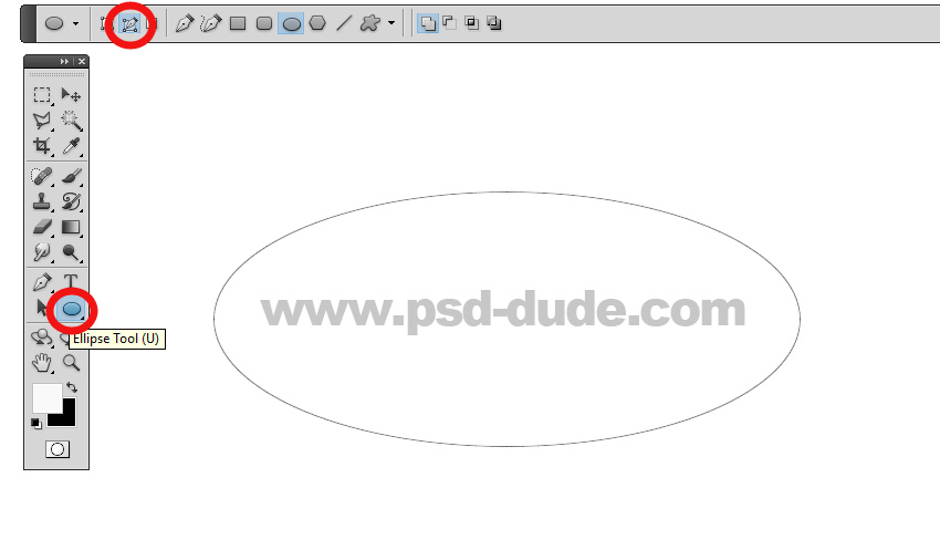 Ellipse Tool Photoshop