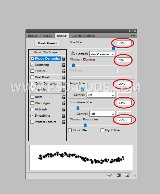 Ice Photoshop Brush Settings Shape Dynamics