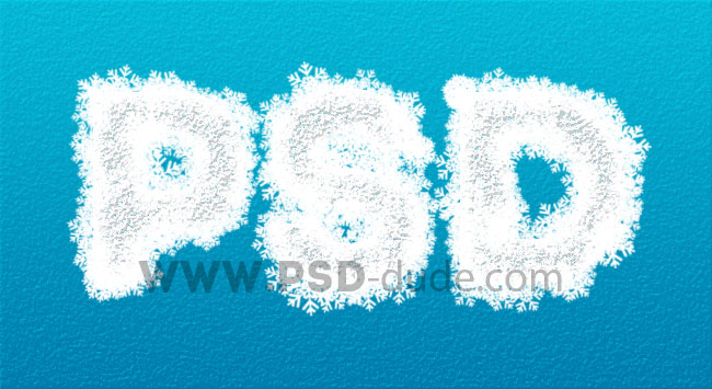 Snow Writing Text Effect Photoshop Tutorial