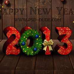 Happy New Year Text Effect Photoshop Tutorial