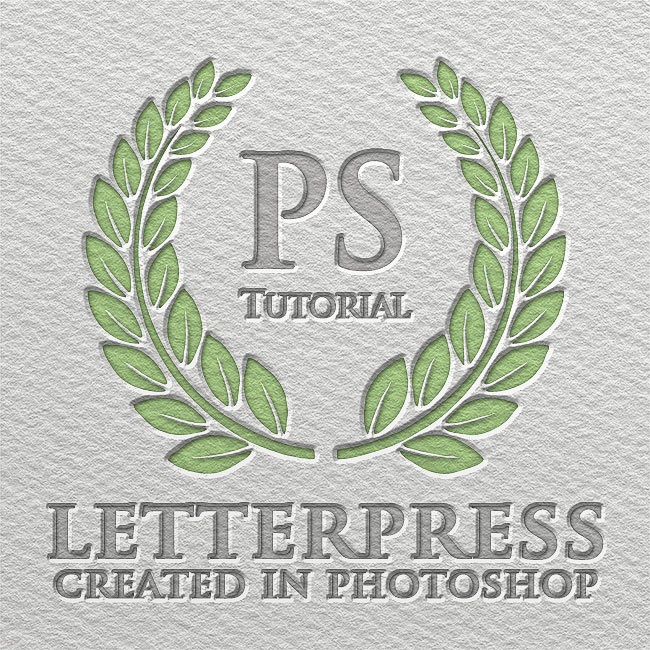 Letterpress Text Effect Photoshop Tutorial