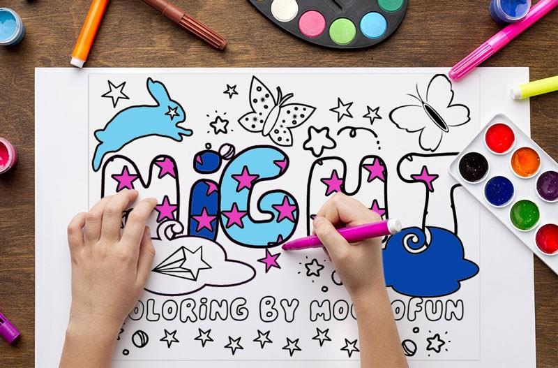 Word Coloring Pages