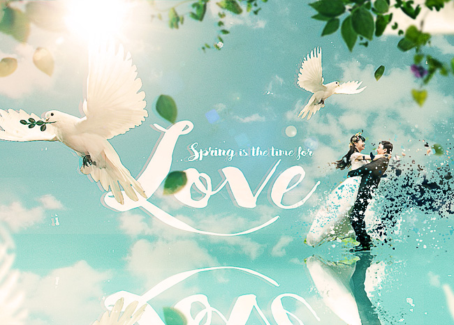 spring love wedding effect photoshop tutorial