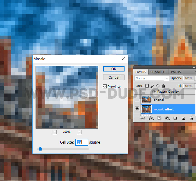 Pixel Photo Effect in Photoshop with Mosaic Filter Photoshop Tutorial