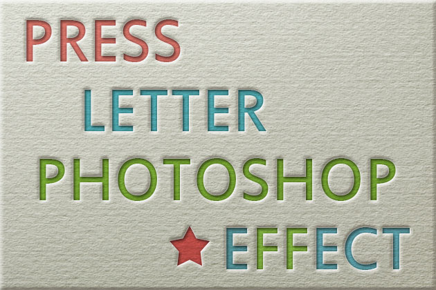 Letterpress Effect Photoshop Tutorial