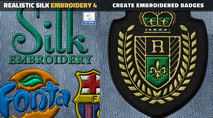 silk embroidery effect photoshop action