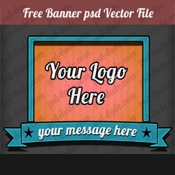 Photoshop Banner Vector with Free PSD File psd-dude.com Resources