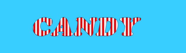 Candy Cane Photoshop Text Effect