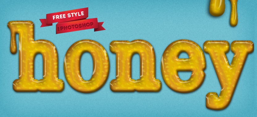 Honey Free Photoshop Text Style