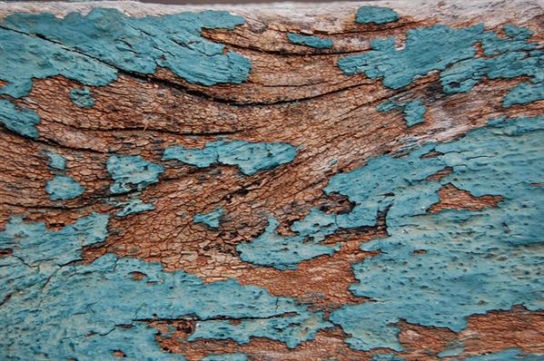 Chipped Blue Paint on Old Wood Texture