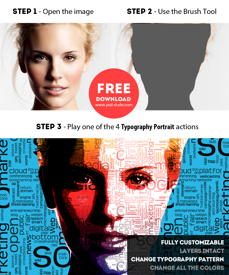 typography photoshop action free download