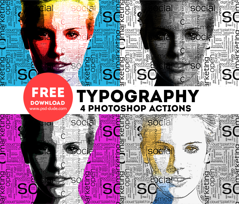 typography photoshop action free download