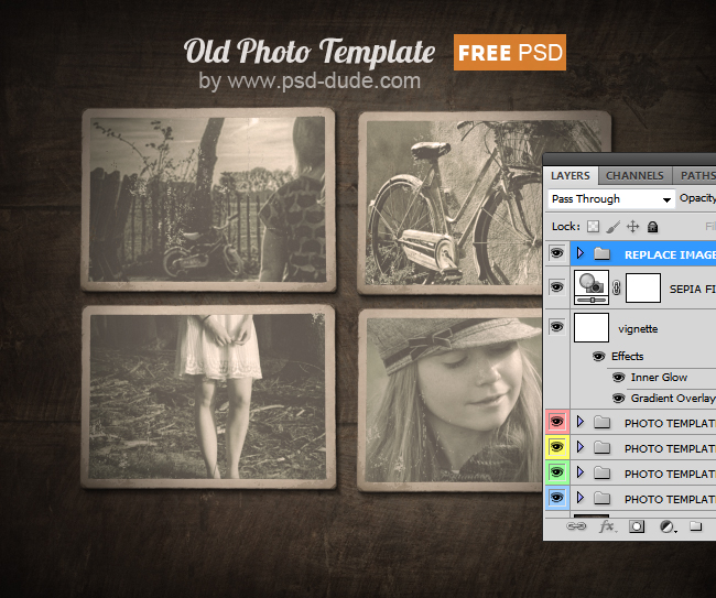 Vintage Old Photo Template with Free PSD | PSDDude