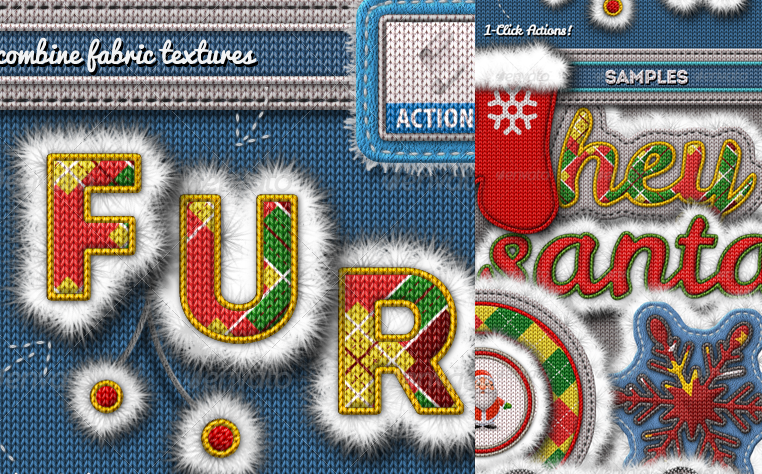 knitted fur photoshop text effect creator