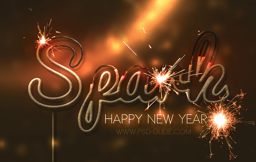 Sparkler Light Text Effect Photoshop Tutorial