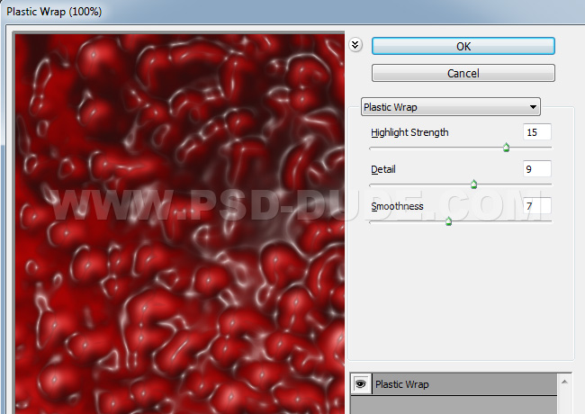 plastic wrap filter in photoshop